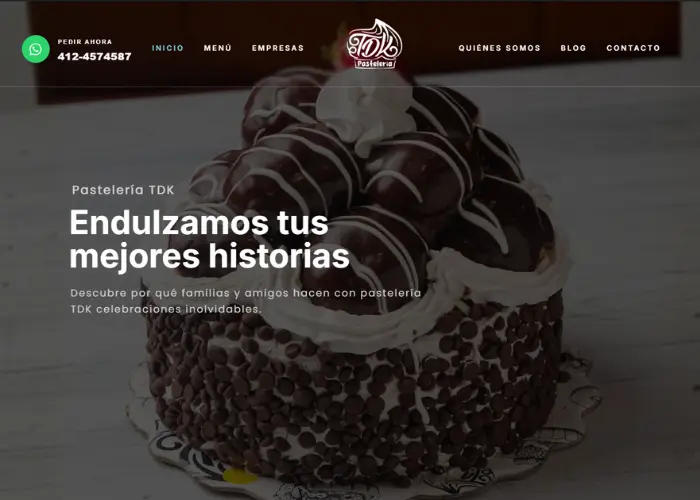 Proyecto web para TDK Pastelería