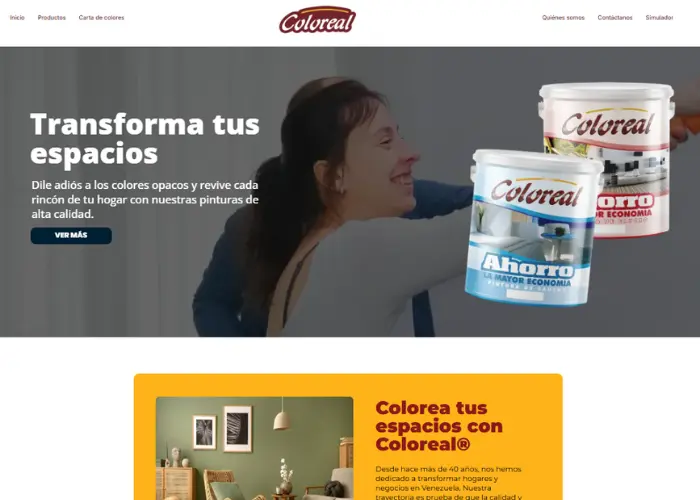 Proyecto web para Pinturas Coloreal